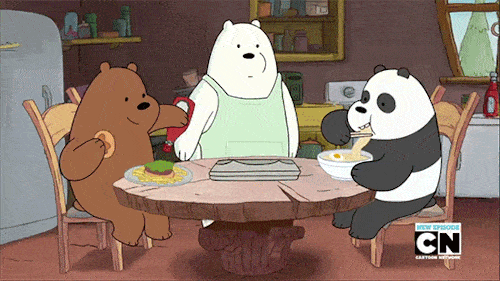 三只小熊坐着的表情包图片