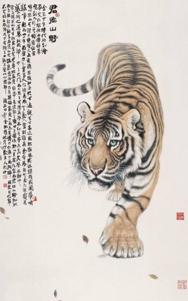 中国画(虎)-君临山野是为尊,当今画虎草堂人_手机搜狐网