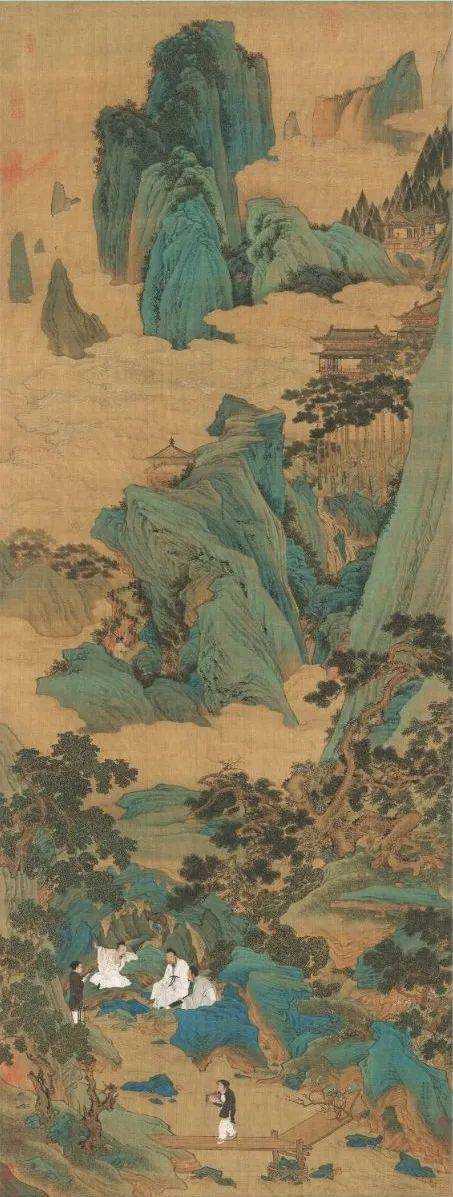 贺秀｜仇英青绿山水《桃园仙境图》​临摹班（4月10日开课）_画面