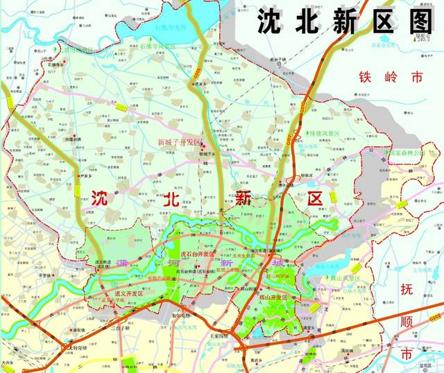沈北新区街道划分地图图片