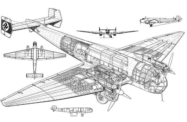 二战德国轰炸机怎么画图片