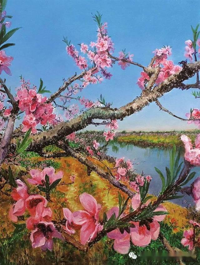 桃花盛开的地方~中国画家周春芽桃花系列及新作欣赏_搜狐网