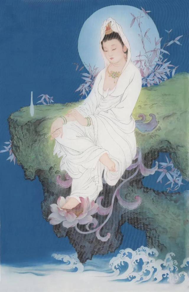 耿小词,山东省美协会员,主攻传统道释人物画,兼画工笔花鸟,作品典雅