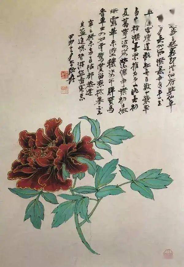 历代名家牡丹画得好,原来都有一套