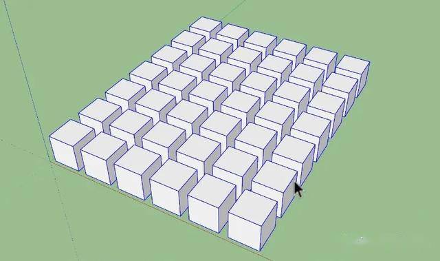 全选一组  矩阵的矩形体块,体块之间为关联的独立组件