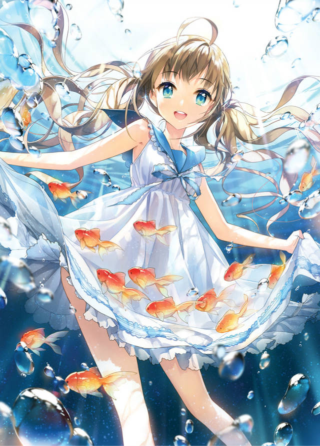小清新动漫女生头像!水中美少女特辑p站美图推荐_手机搜狐网