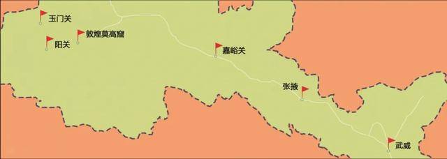 嘉峪关,敦煌位置图