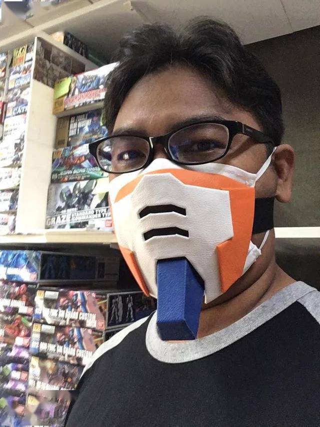 皮制高达口罩,这么多样式你们都猜到分别是哪个高达的脸了吗