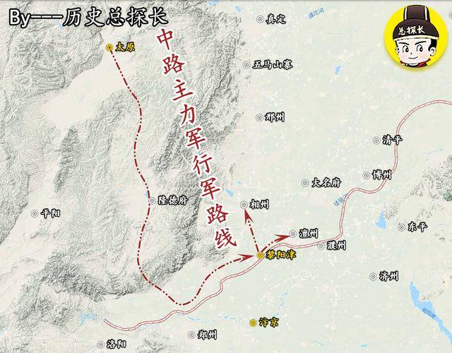 澶州城城池险固,中路大军只能撤退,转而进攻 濮州.