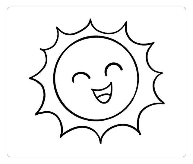 快乐的小太阳简笔画图片