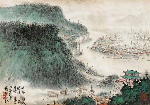 金陵山水，看钱松喦画中的南京_搜狐网