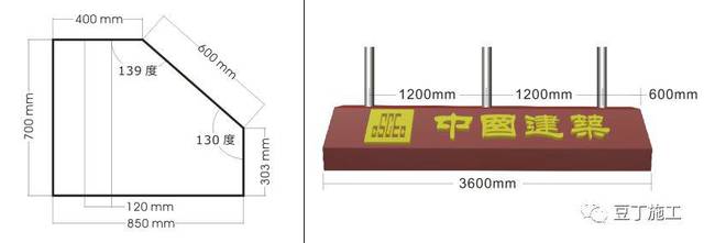 2桌旗,彩旗 彩旗颜色为五色,均为刀形旗,竖式"中国建筑"字样,尺寸为