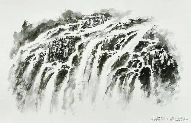 国画山水画之瀑布的画法_手机搜狐网