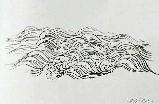 水波纹的画法绘画图片