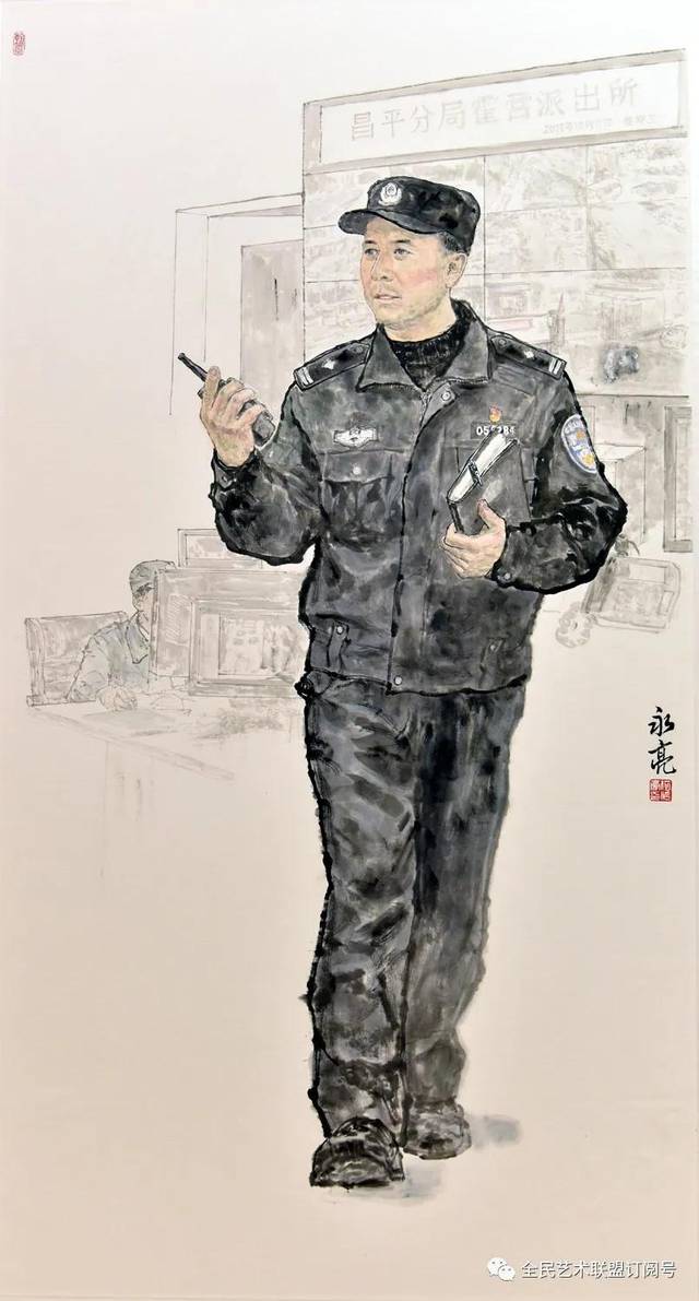 《天网鹰眼赵军鹏》 国画 六尺全开