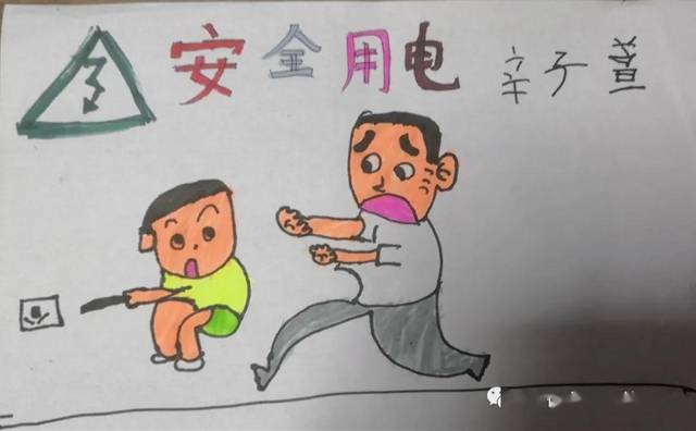 安全用电绘画一等奖图片