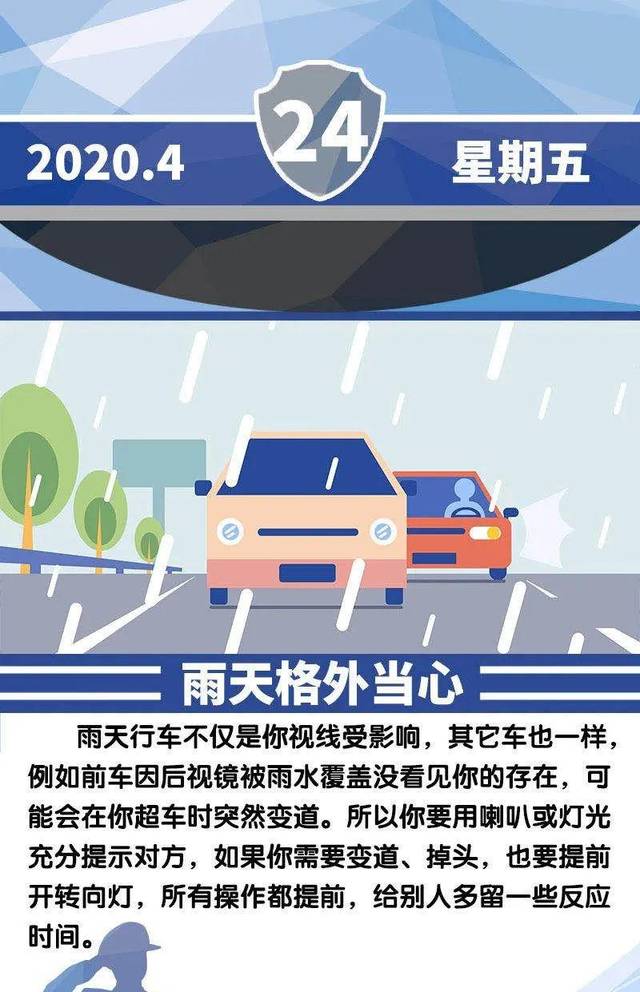 保證安全才是首位! 每日一圖 雨天格外當心