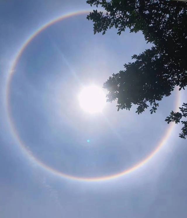 太震撼了,美呆了!全国多地上演日晕奇观,朋友圈都要炸锅了
