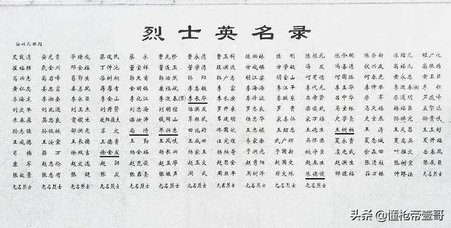 197653烈士名单图片