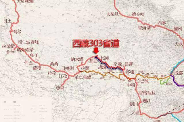 西藏省道303(s303线)起于西藏那曲地区比如县,止于昌都地区八宿县