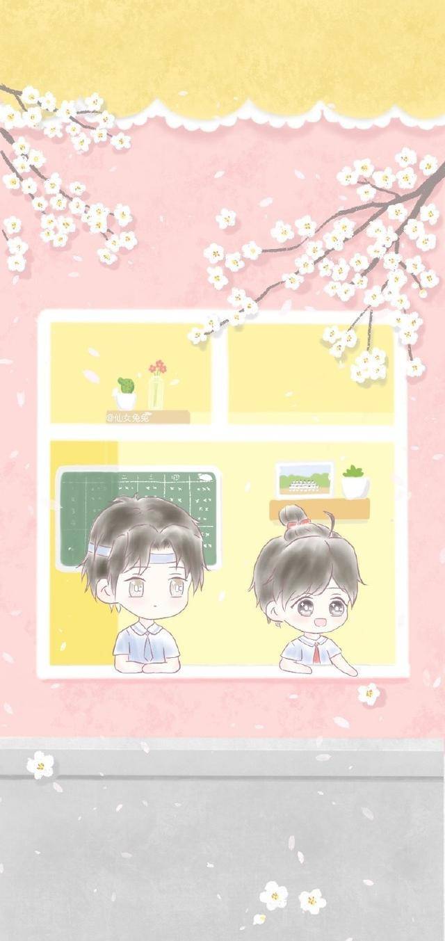 魔道5月壁纸:奶羡和奶叽来啦,新的一个月,忘羡陪你过哦!