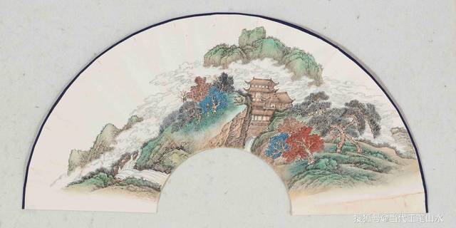 这才是我国传统文化的精髓，工笔山水扇面高清大图_搜狐网