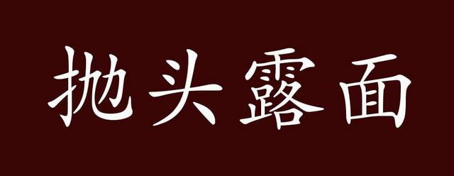 抛头露面的出处,释义,典故,近反义词及例句用法 - 成语知识_手机搜狐