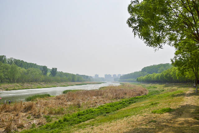 北京温榆河的休闲绿道昌平段
