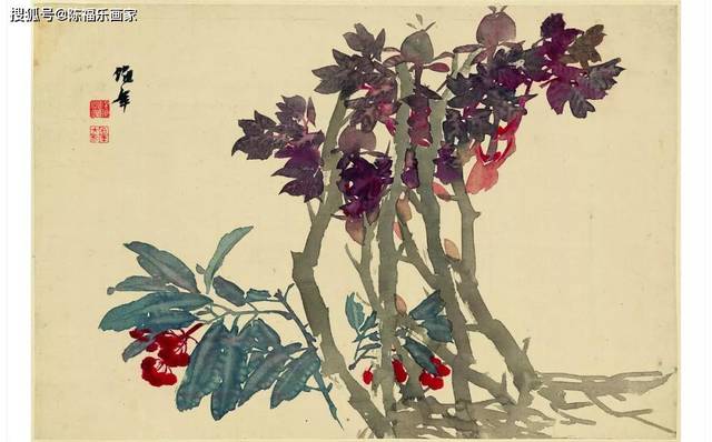 任伯年  花卉 任伯年花卉小品册页12幅欣赏_作品