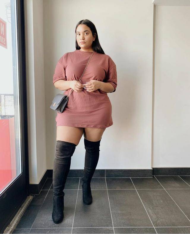 胖就一定不美吗?大码模特酷爱紧身衣,赘肉紧勒仍自信与瘦人比美