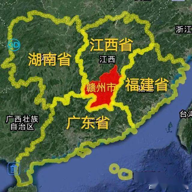 赣州市区地形图图片