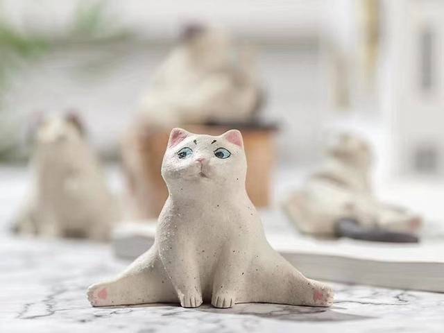 手工泥塑diy,陶艺泥塑的猫咪世界!_手机搜狐网