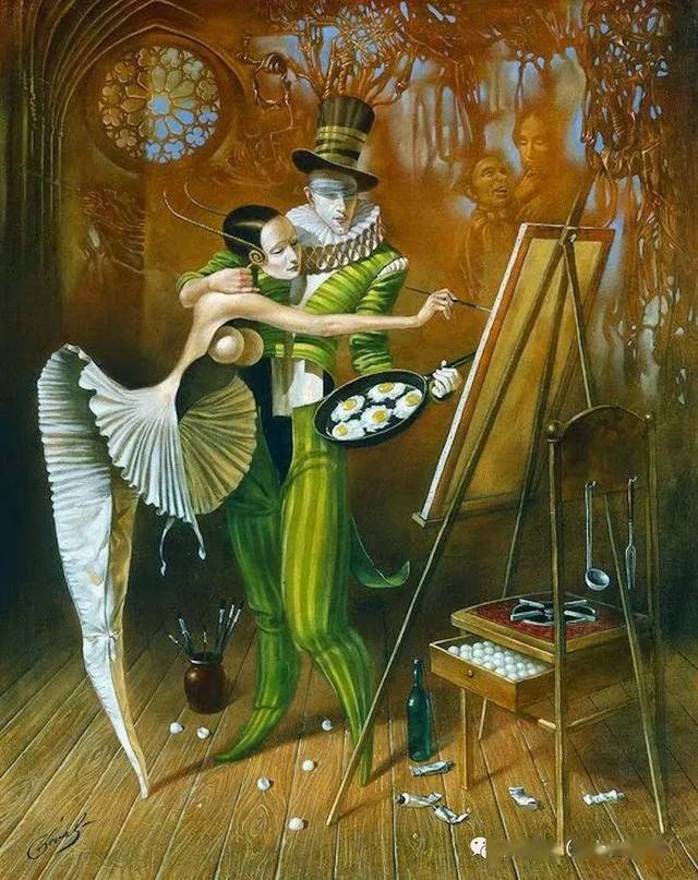 旅美俄罗斯荒诞派画家 michael cheval 超现实绘画作品