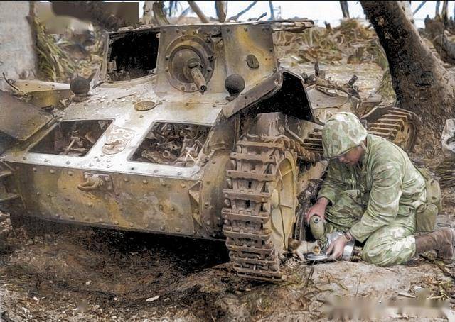 珍贵彩色二战老照片,记录太平洋战场上损失严重的日军