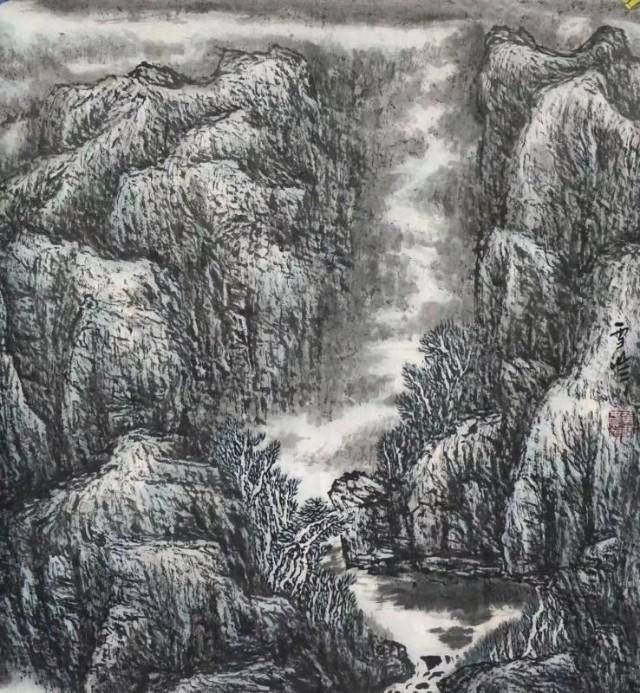 中国焦墨第一人原来隐居在山东省滕州山水画硬如金刚_手机搜狐网