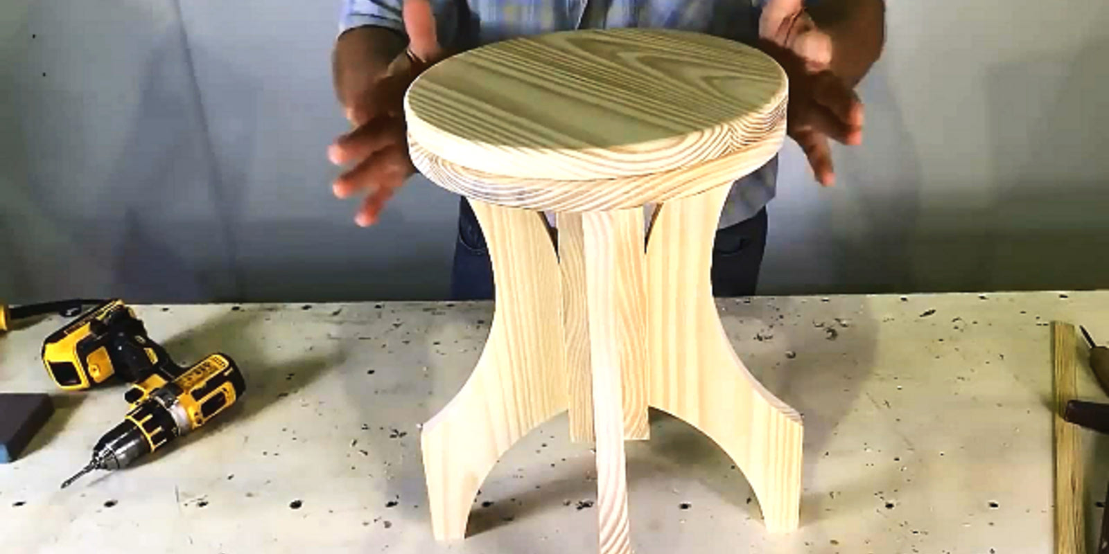 用木板制作椅子过程,自己动手做的质量真好!