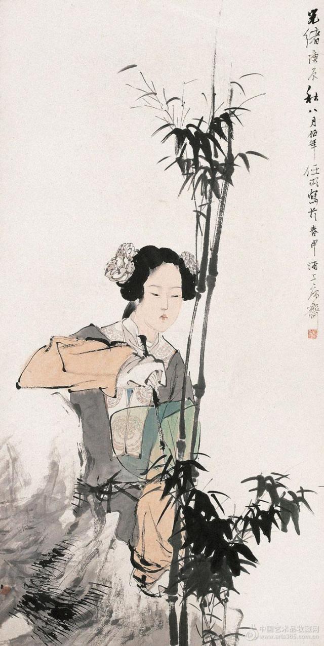 任伯年 修篁仕女