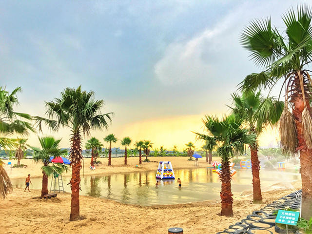 南海狮山拾贰季生态岛的小黄人跟蓝精灵勾搭一起了