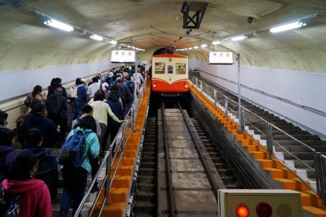 这是黑部登山缆车,为了保护自然景观,防止雪崩,所有线路都从地下通过