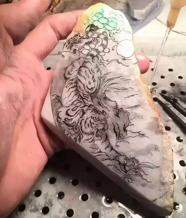 加工翡翠手稿——向所有的玉雕师傅致敬!