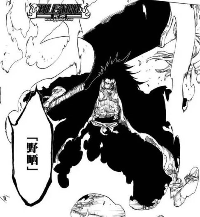 既然是以"千年血战篇"为背景,剑八的斩魄刀"野晒"已经呈现出一段进化"