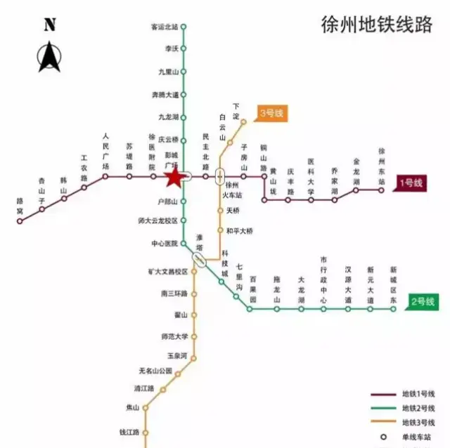 徐州地铁线路图三号线图片