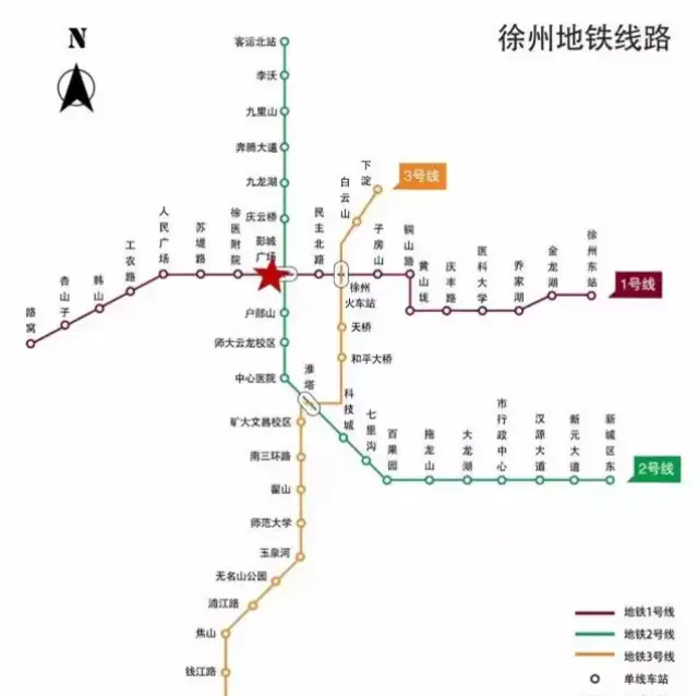 徐州地铁站点线路图图片