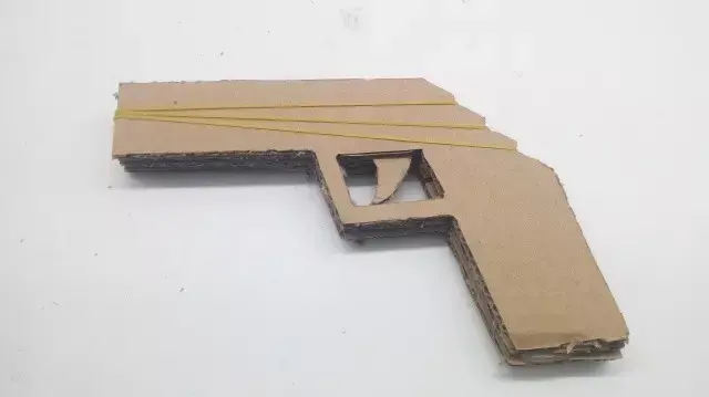 纸板皮筋小手枪