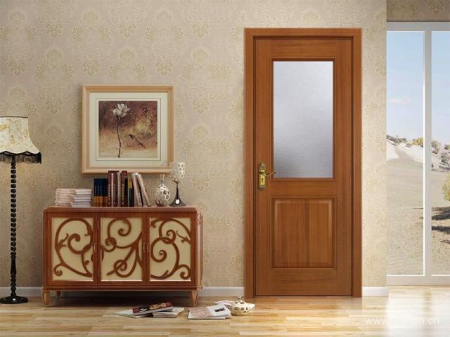 板栗色门套和门效果图图片
