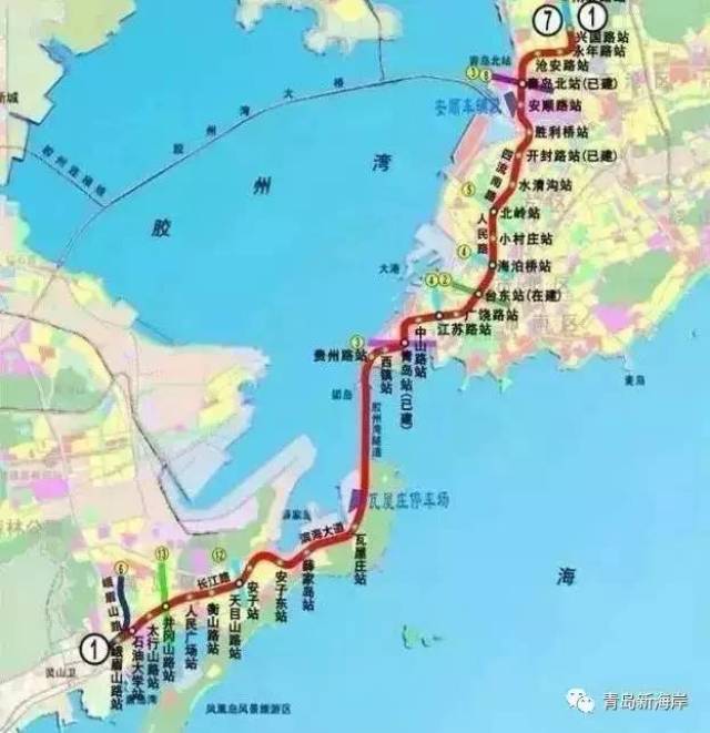 青岛黄岛区地铁线路图图片