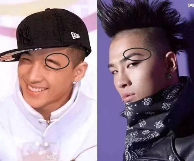 分别是以前跟现在,眉形的刀锋感,让脸看起来更立体