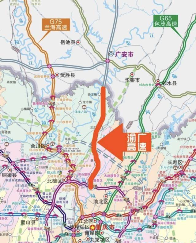 镇巴至广安高速路线图图片