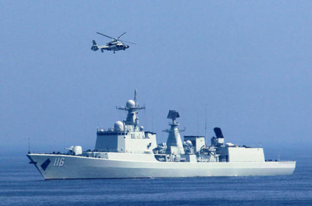 大庆舰:054a型护卫舰,舷号576,排水量4000吨,2013年10月8日下水,2015