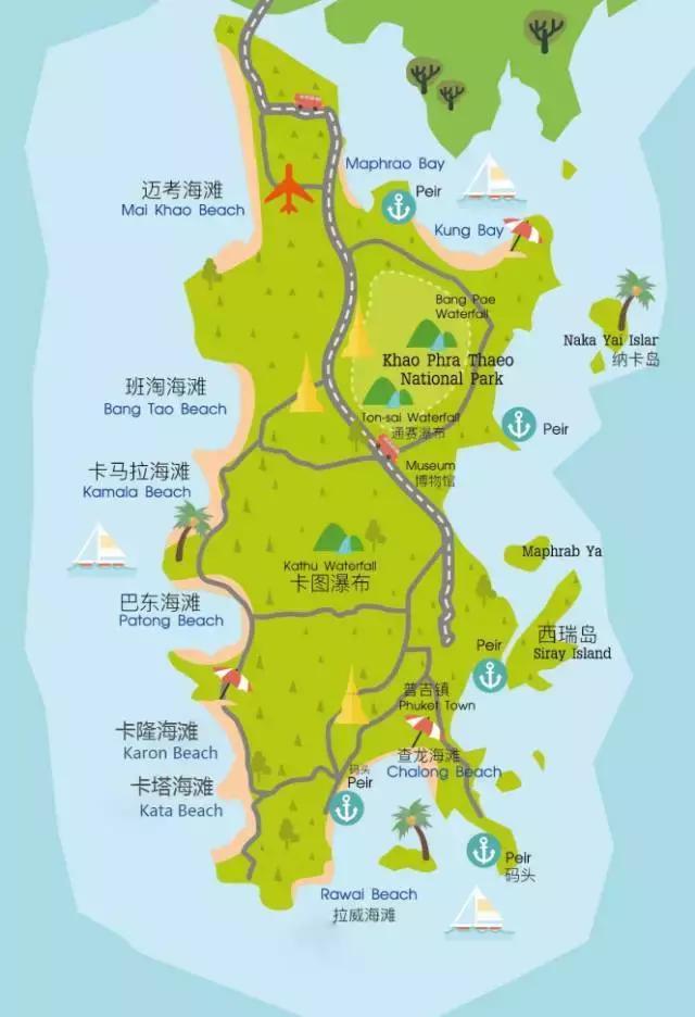 泰国普吉岛景点地图_【泰国芭提雅和普吉岛哪个好玩】